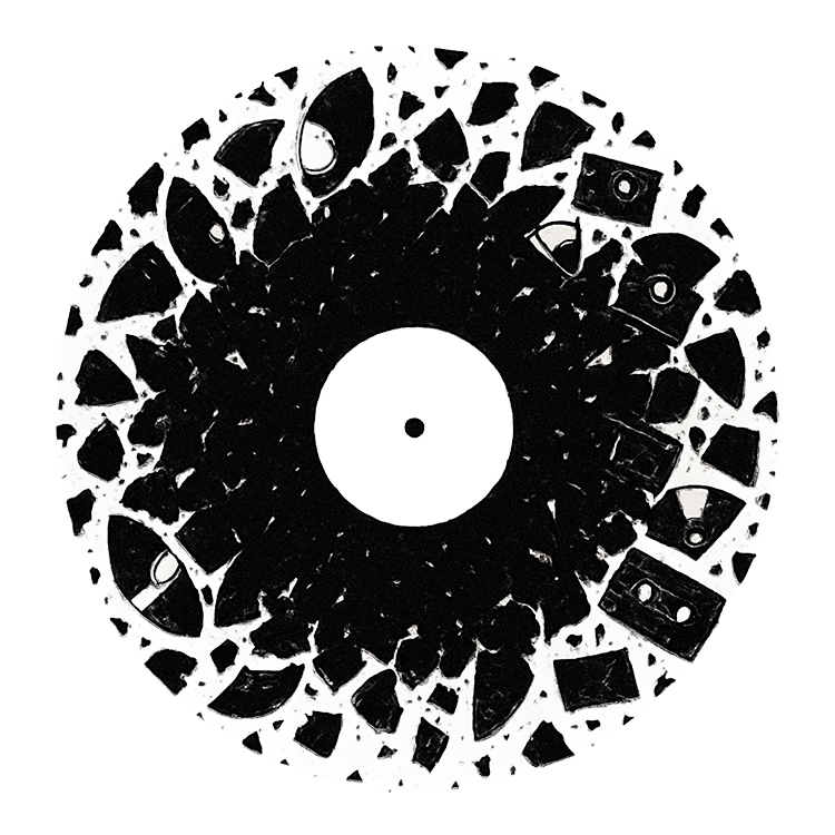 Cut-up vinyl record