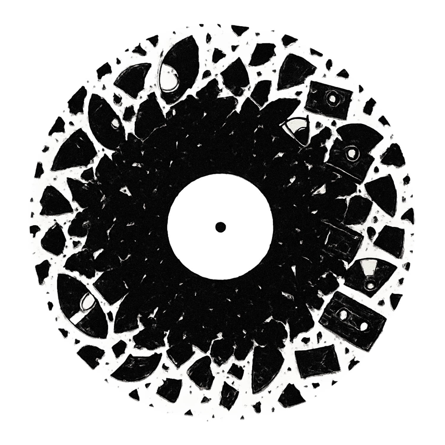 Cut-up vinyl record